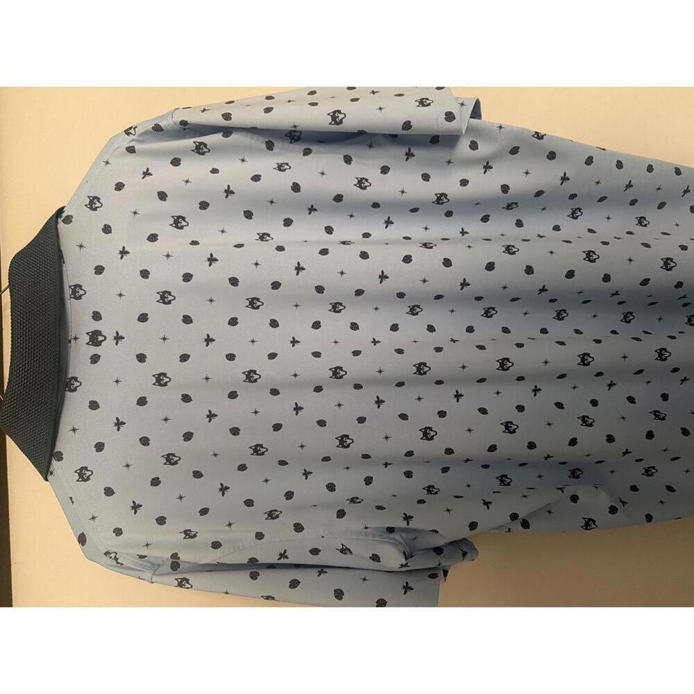 Greyson Light Blue Polo Shirt with Patterned Design Size L - Picture 3 of 3